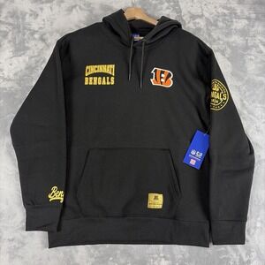 Cincinnati Bengals Pullover NFL Hoodie Ultra Game Black Gold Size Medium NWT